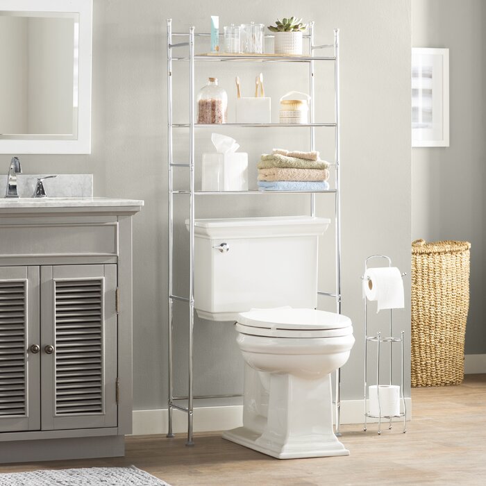 Chrome Wayfair Basics Over the Toilet Storage, #6464