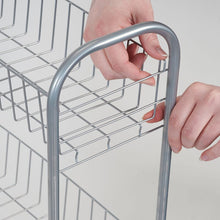 Load image into Gallery viewer, Satin Silver Wayfair Basics 3 Shelf Laundry Cart
