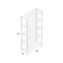 Load image into Gallery viewer, Wayfair Basics 72&quot; H x 36&quot; W 4 Shelf Wire Shelving Unit #2315HW
