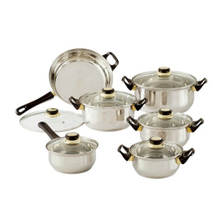 12 Piece Stainless Steel Cookware Set (382MM)
