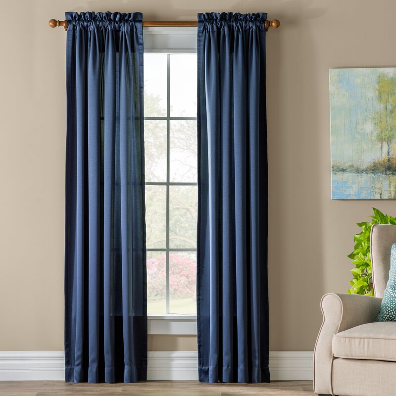 Wayfair Basics® Solid Room Darkening Thermal Rod Pocket Single Curtain Panel GL1101