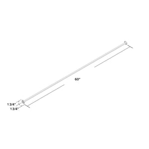 Wayfair Basics® Adjustable 28" to 60" 0.625" Single Curtain Rod 2210AH