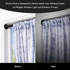 Wayfair Basics® Adjustable 28" to 60" 0.625" Single Curtain Rod MRM3346