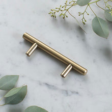 Load image into Gallery viewer, Golden Champagne Wayfair Basics® Angelica 3" Center to Center Bar Pull OG193

