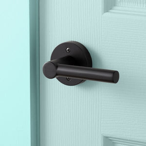 2.56'' H X 4.63'' W X 2.5'' Pendergrass Single Dummy Door Lever with Round Rosette, (Set of 6)