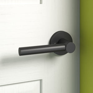 2.56'' H X 4.63'' W X 2.5'' Pendergrass Single Dummy Door Lever with Round Rosette, (Set of 6)