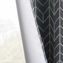 Load image into Gallery viewer, Wayfair Basics Chevron Blackout Thermal Grommet Single Curtain Panel 40 x 84, set of 2 (2 BOXES)
