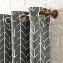 Load image into Gallery viewer, Wayfair Basics Chevron Blackout Thermal Grommet Single Curtain Panel 40 x 84, set of 2 (2 BOXES)
