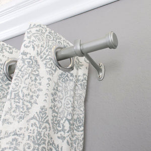 36"-72" W Nickel Wayfair Basics End Cap Single Curtain Rod