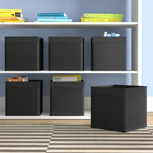 Load image into Gallery viewer, Black Wayfair Basics Lip Pull Collapsible Fabric Cube (Set of 6)
