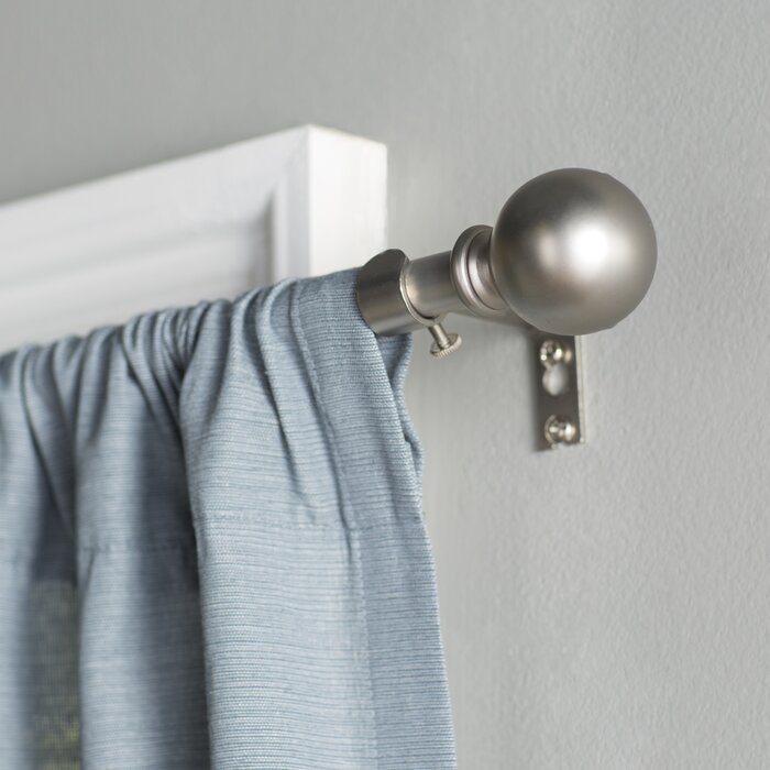 Wayfair Basics Round Single Curtain Rod (silver) AP48