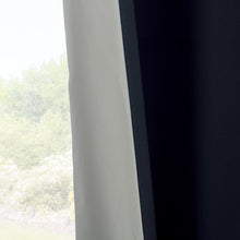 Load image into Gallery viewer, 40&quot; W x 96&quot; L Solid Blackout Thermal Backtab Curtain Panel, (Set of 2)
