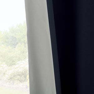 40" W x 96" L Solid Blackout Thermal Backtab Curtain Panel, (Set of 2)