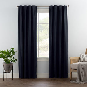 40" W x 96" L Solid Blackout Thermal Backtab Curtain Panel, (Set of 2)