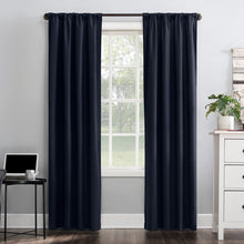 Load image into Gallery viewer, 40&quot; W x 96&quot; L Solid Blackout Thermal Backtab Curtain Panel, (Set of 2)
