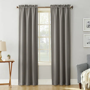 Solid Blackout Thermal Rod Pocket Single Curtain Panel, 40"W x 63"L
