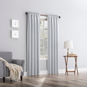 40" W x 84" L Solid Blackout Thermal Rod Pocket Curtain Panel, (Set of 2)