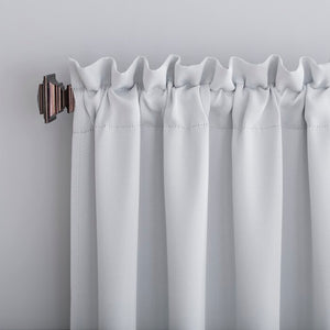 40" W x 84" L Solid Blackout Thermal Rod Pocket Curtain Panel, (Set of 2)