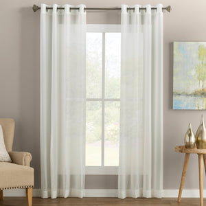 Wayfair Basics Solid Sheer Grommet Curtains - Set of 2 (DC252)