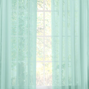Wayfair Basics Solid Sheer Rod Pocket Curtain Panels (Set of 2)