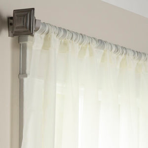 Wayfair Basics Solid Sheer Rod Pocket Curtain Panels (Set of 2) 311ms