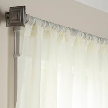 Load image into Gallery viewer, Wayfair Basics Solid Sheer Rod Pocket Curtain Panels (Set of 4) 6236RR/GL
