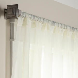 Wayfair Basics Solid Sheer Rod Pocket Curtain Panels (Set of 4) 6236RR/GL