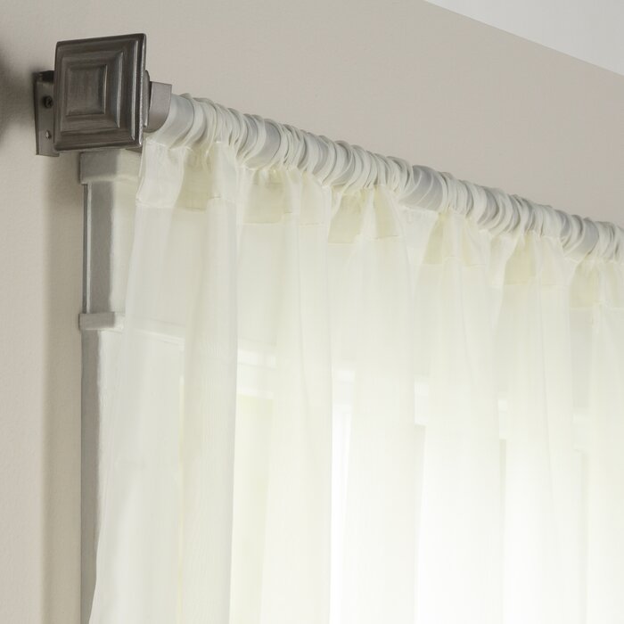 Wayfair Basics Solid Sheer Rod Pocket Curtain Panels (Set of 2) 311ms