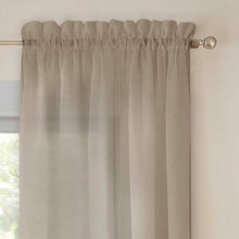 Load image into Gallery viewer, Wayfair Basics Solid Sheer Rod Pocket Curtain Panels (Set of 4) B22MS4230
