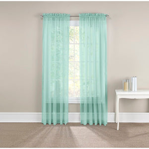 Wayfair Basics Solid Sheer Rod Pocket Curtain Panels (Set of 2), 59"W x 84"L