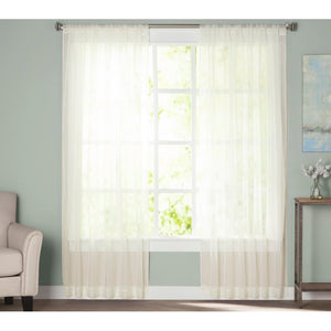 Wayfair Basics Solid Sheer Rod Pocket Curtain Panels (Set of 2) GL1119