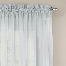 Load image into Gallery viewer, Wayfair Basics Solid Sheer Rod Pocket Curtain Panels (Set of 4) 6393RR-GL
