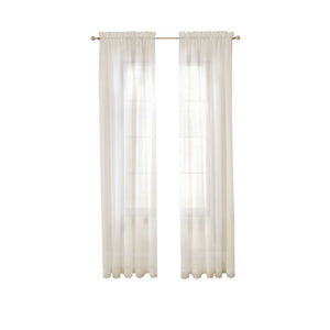 Wayfair Basics Solid Sheer Rod Pocket Curtain Panels (Set of 4) 6236RR/GL