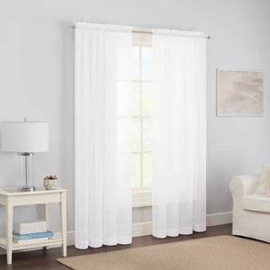 Wayfair Basics Solid Sheer Rod Pocket Curtain Panels, 59 x 95 (Set of 4) (2 BOXES)