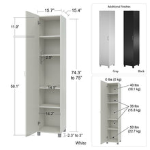 Load image into Gallery viewer, Wayfair Basics® Springboro 74&quot; H x 16&quot; W x 15&quot; D Storage Cabinet
