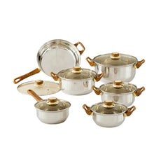 Load image into Gallery viewer, Wayfair Basics™ Santillan 12 Piece Stainless Steel Cookware Set Tinted #2320HW
