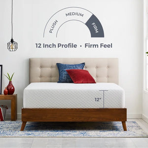 Wayfair Sleep™ 12" Firm Gel Memory Foam Mattress queen