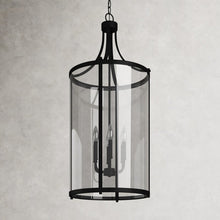 Load image into Gallery viewer, Black Wayland 6 - Light Lantern Geometric Chandelier 2830AH
