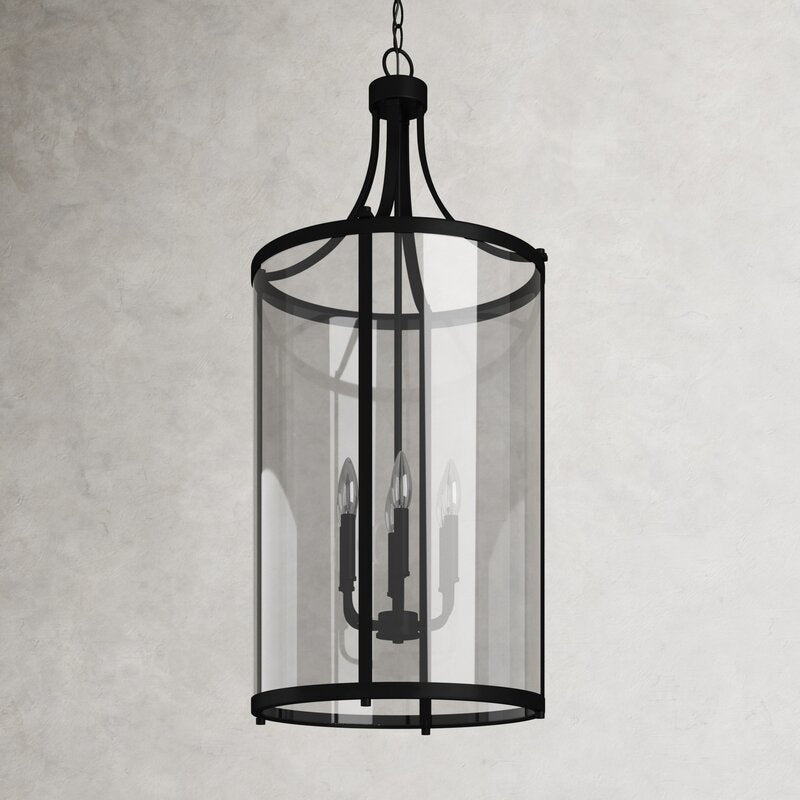 Black Wayland 6 - Light Lantern Geometric Chandelier 2830AH