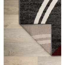 Load image into Gallery viewer, Weekes Abstract Machine Woven Area Rug in Burgundy/Gray/Black/Ivory 3&#39;3&quot; x 5
