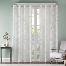 Load image into Gallery viewer, Welton Floral Sheer Grommet Single Curtain Panel
