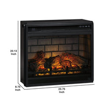 Load image into Gallery viewer, 20.13&quot; H x 23.75&quot; W x 8.75&quot; D Black Wes Hampton Electric Fireplace Insert (SB653)
