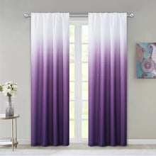 Load image into Gallery viewer, Wetterland Ombre Room Darkening Rod Pocket Curtain Panels (Set of 2)
