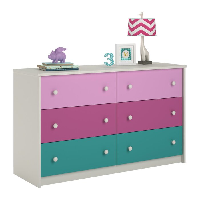 Nola 6 Double Dresser, Color: Whimsy, #6173