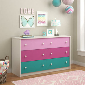 Nola 6 Double Dresser, Color: Whimsy, #6173