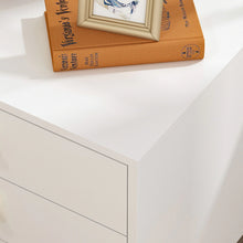 Load image into Gallery viewer, White Nightstands Bedside Table End Table Gold Metal Legs 1 Pcs）
