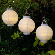 Load image into Gallery viewer, White 1 -Bulb Battery  Powered Integrated LED Outdoor Hanging Lantern (Set of 4) 5334RR

