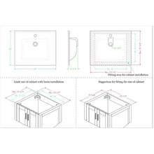 Load image into Gallery viewer, White Ceramic Rectangular Drop-in Bathroom Sink with Faucet and Overflow
