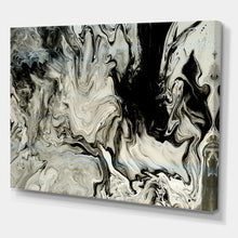 Load image into Gallery viewer, 36&quot; H x 46&quot; W x 1.5&quot; D White, Gray And White Hand Painted Marble Acrylic VII - Painting on Canvas OG404
