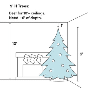 Dunhill Fir 9' Green Fir Artificial Christmas Tree with 900 Clear/White Lights (SB615)
